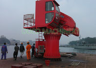 Red Folding Jib Crane High Durability Impact Resistance Overload Protection