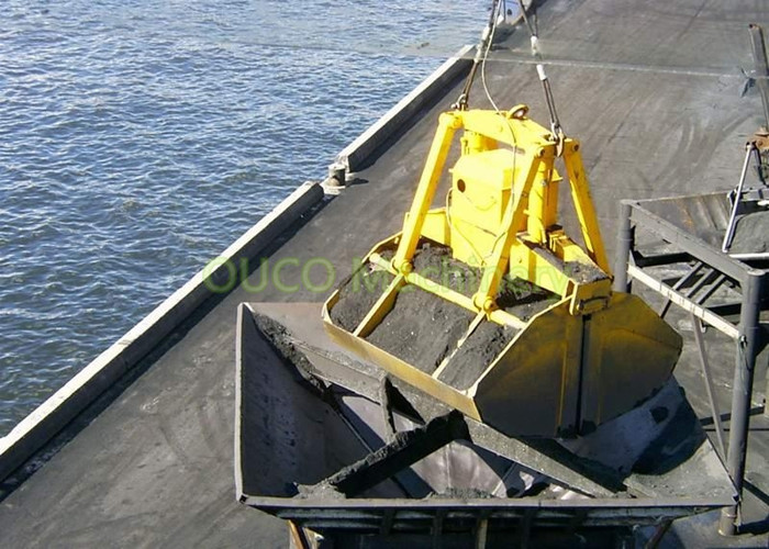 Υψηλός κάδος αρπαγών Clamshell αξιοπιστίας που προσαρμόζεται για το σκάφος μεταφορών χύδην φορτίου