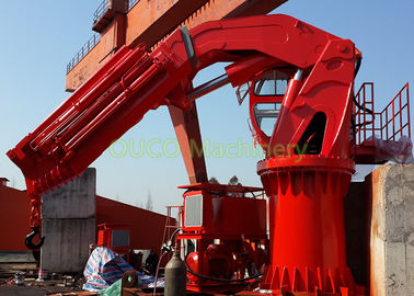 5T 20M Hydraulic Knuckle Crane Custom Color With Pedestal Electrical Motor
